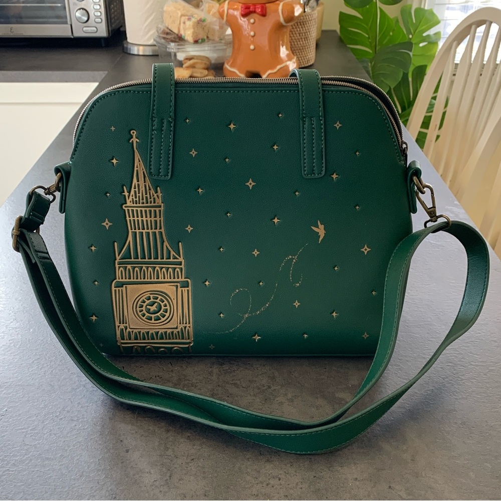 Loungefly Peter Pan Crossbody Bag with Gold Design